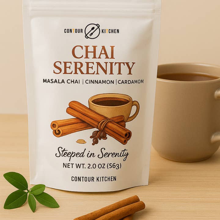 Chai Serenity Gift Set – Masala Chai Tea & Hand-Poured Beeswax Candle for wholesale by Contour Kitchen