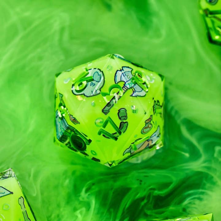 Dispel Dice - Wholesale Dice - Death By Ooze 7-Piece Iconic Dice Set4