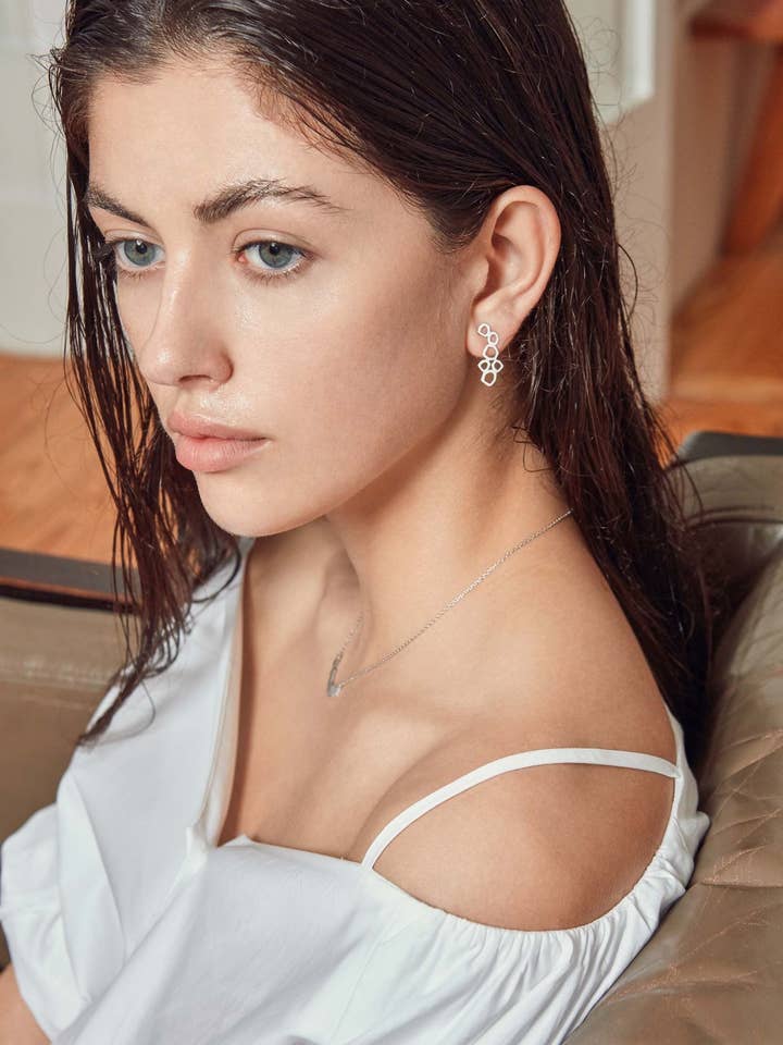 Brincos de prata Ubud por atacado de Sofia Godinho