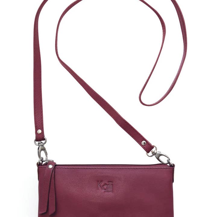 Kaili mood / RENATO BORZATTA - Italy since 1978 - - Wholesale Crossbody Bag - Women's - K0013NB | Women's full-grain genuine leather shoulder bag, with light grain. Removable shoulder strap. Polished Nickel Accessories. Mauve color. Dimensions: cm 20 x 10.5 x 2. Packaging: TNT bag4