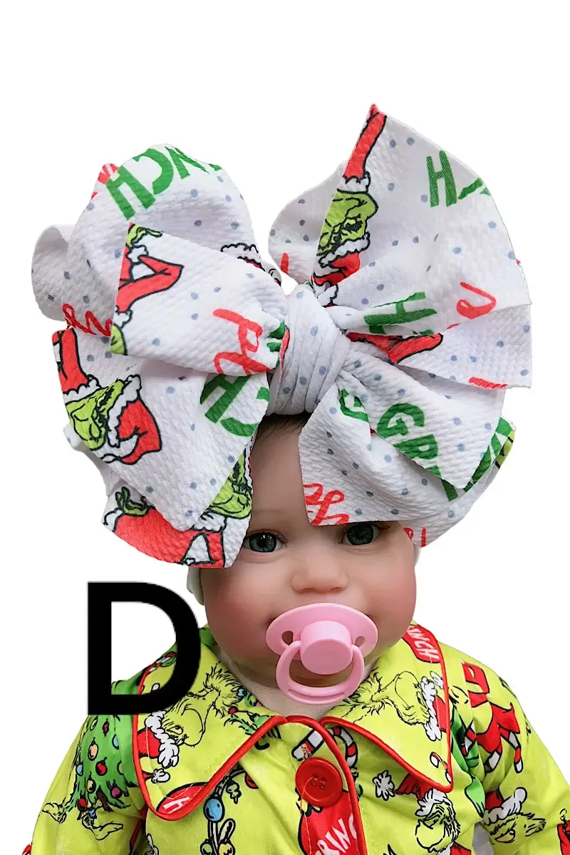 Kids Charm Online - Wholesale Fashion Headband - Kids - BIG TASSEL MR.GRINCHH PRINTED HEADBANDS. 3PCS/ $10.507