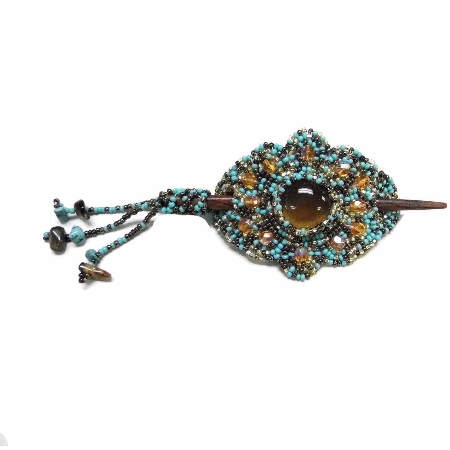 Lumily - Wholesale Barrette - Women's - Michelle Seed Bead Hair Barrette - Guatemala9
