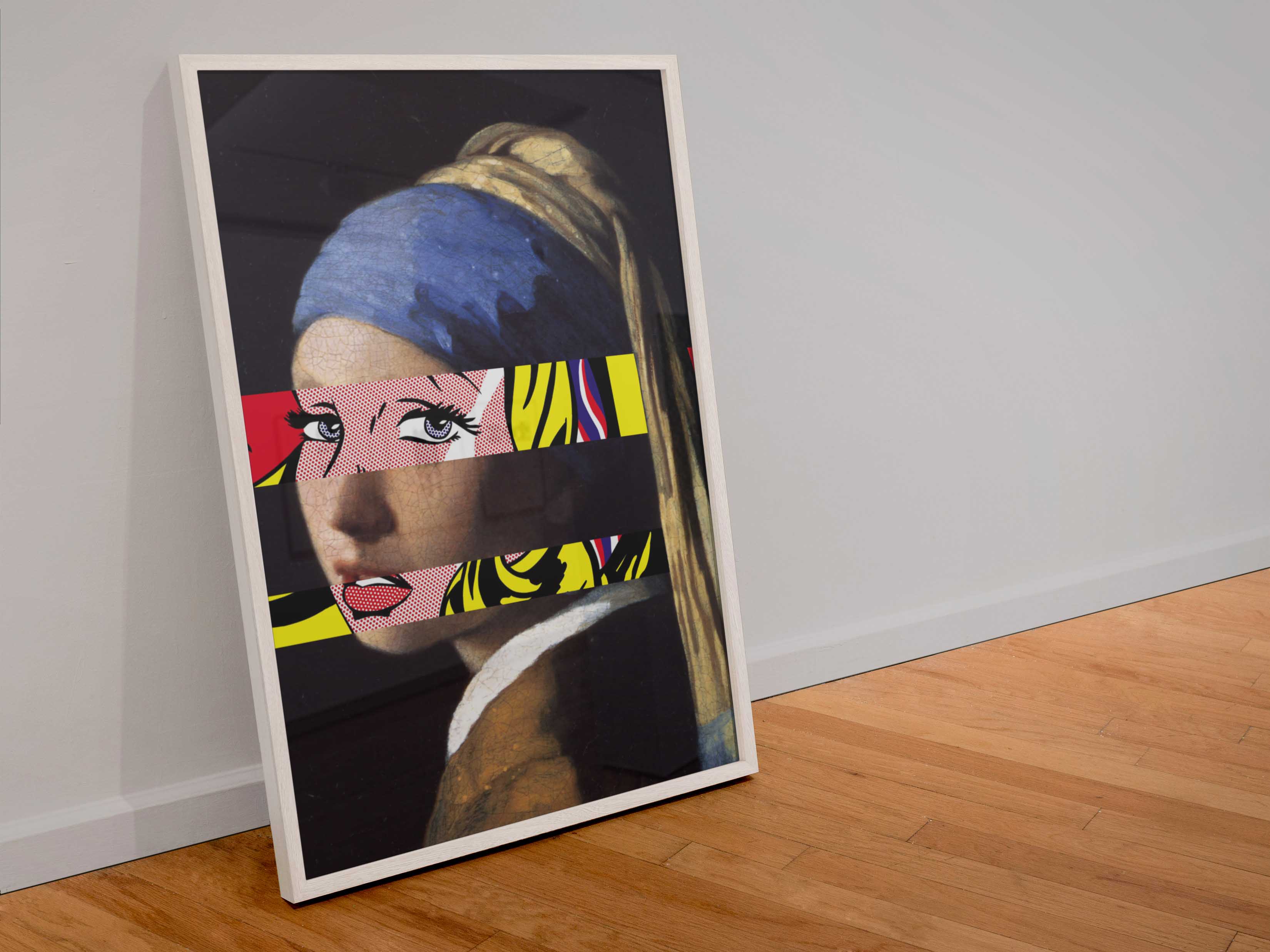 Luigi Tarini Graphic Artist - Wholesale Poster - Mashup Vermeer's Girl with a Pearl Earring & Roy2