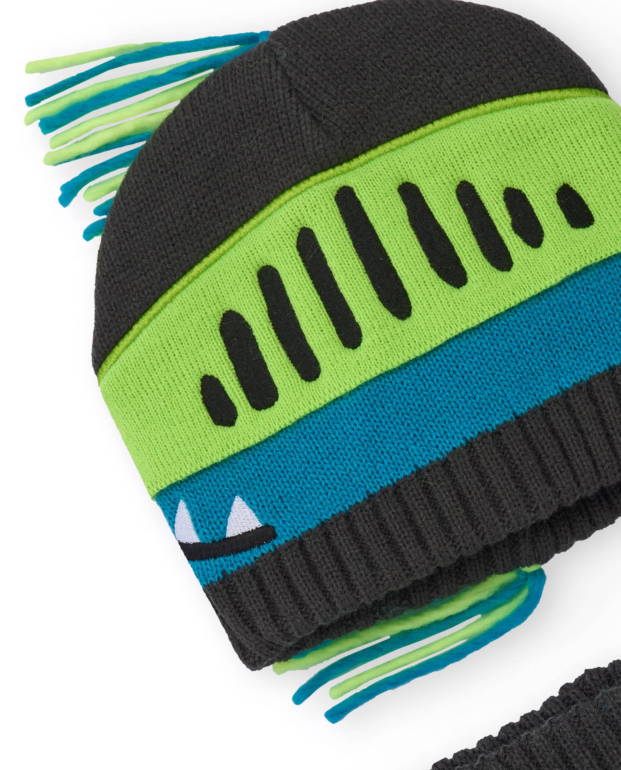 tuc tuc - Wholesale Winter Accessory Set - Kids - Dinosaur design hat and neck set for children2