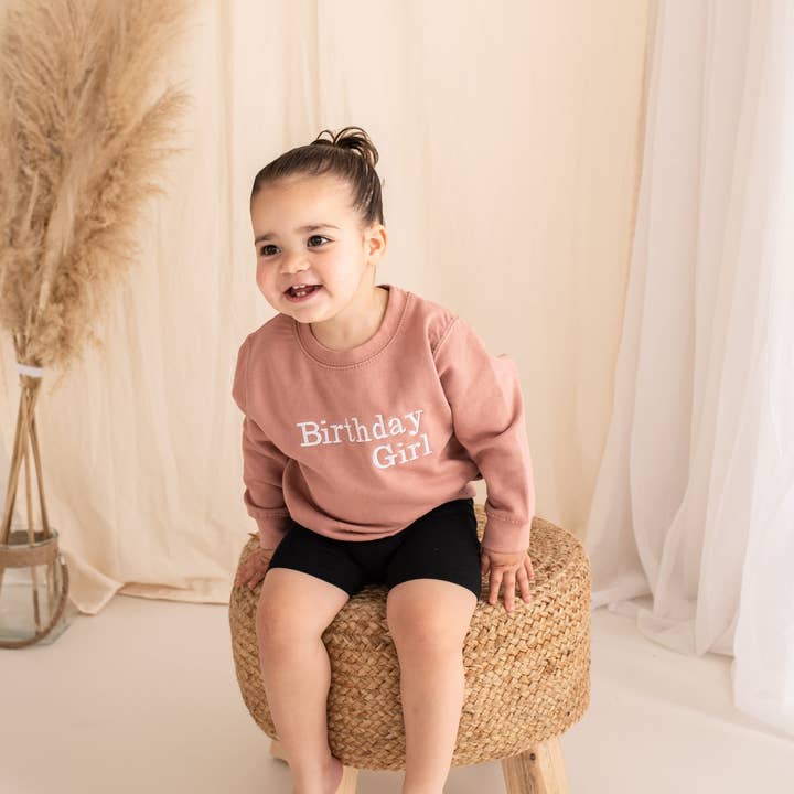 Birthday Girl Embroidered Sweater for wholesale by Amber and Noah