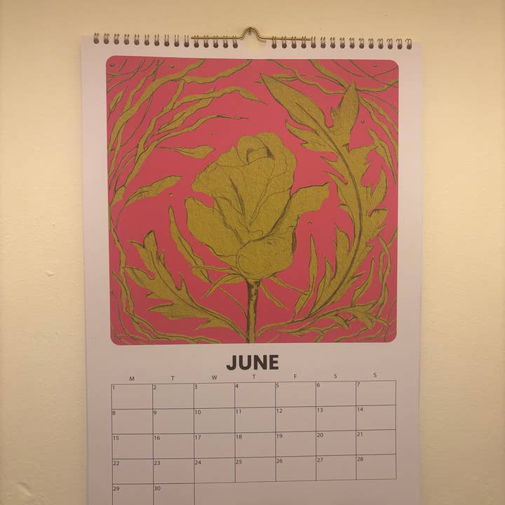 Tomekah George - Wholesale Calendar - Large 2026 Calendar, Flowers Wall Calendar - A311