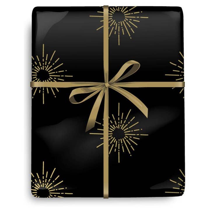 Rays Noir Wrapping Paper - 8FT for wholesale by The Gift Wrap Company