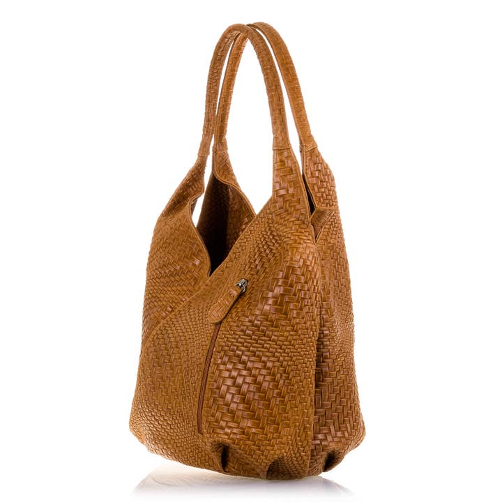 FIRENZE ARTEGIANI - Wholesale Shoulder Bag - Women's - Jesi Shoulder Bag Women.Genuine Leather Suede Engraved14