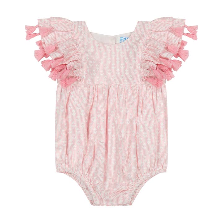 Anna Baby Romper Rose Stripe for wholesale by Mer St. Barth