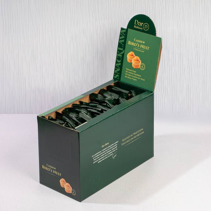 Dar Baklava, LLC (Free Shipping) - Wholesale Snack Bar - Bird's Nests Cashew - Snacklava® | 20 Pack2