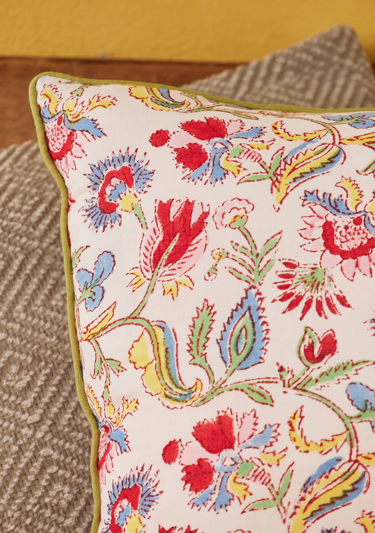 Namaste – Capa de almofada decorativa por atacado – Taruni - Capa de Almofada com Estampa de Bloco Shvanthi2