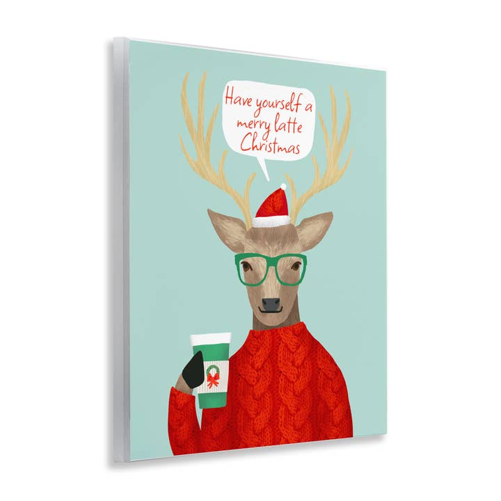 Stupell Industries - Wholesale Wall Sign - Hipster Deer Merry Latte - Unframed Wall Art3