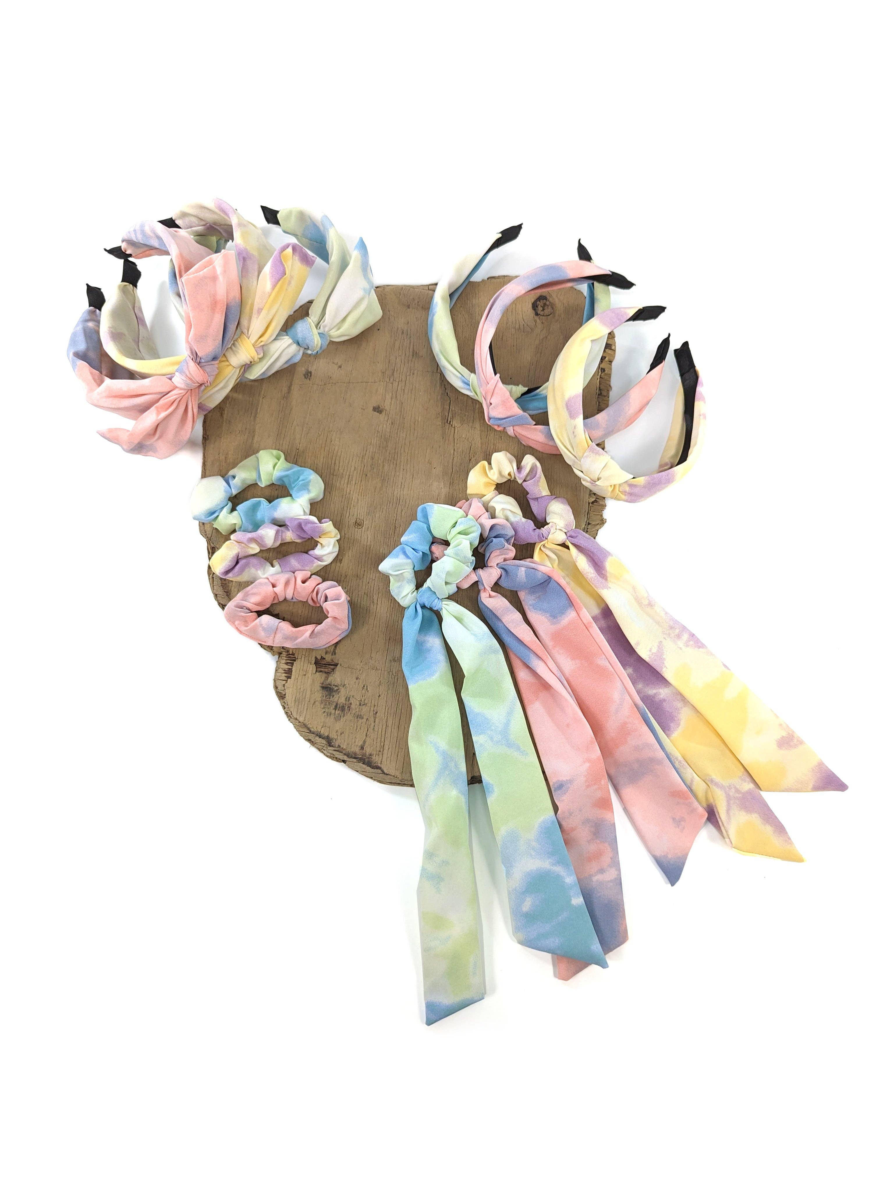 Black Ginger - Wholesale Scrunchie - Women's - Set of 3 Tie Die Hair Scrunchies1