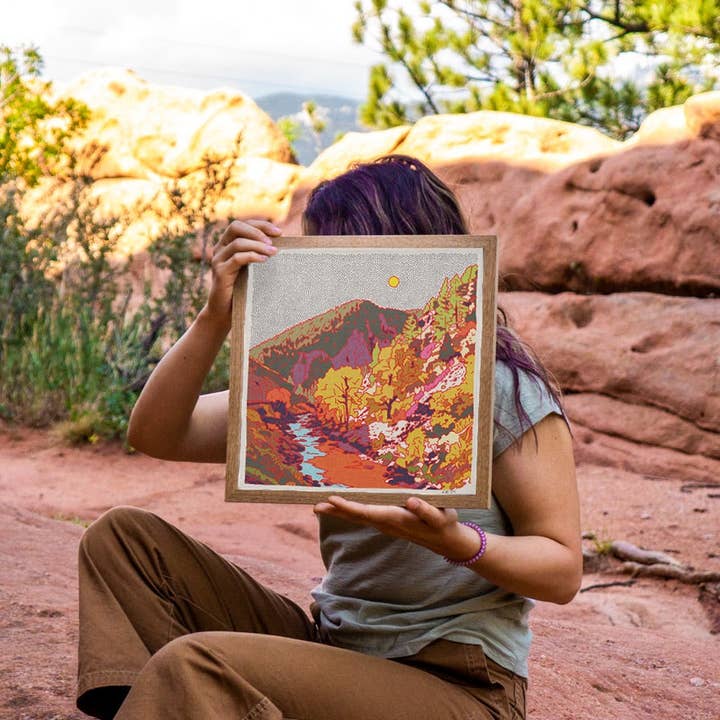 Caroline Clark - Wholesale Art Print - Northern Mountain #4 12"x12" Print