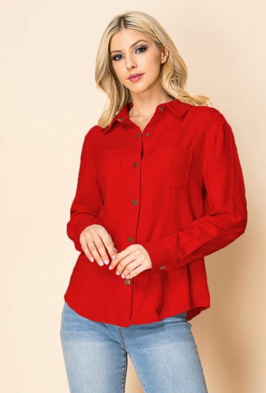 W.A.Y. --Wonderful And Young - Vendita all'ingrosso Camicia - Donna - Camicia a pressione in pelle scamosciata W.A.Y 11