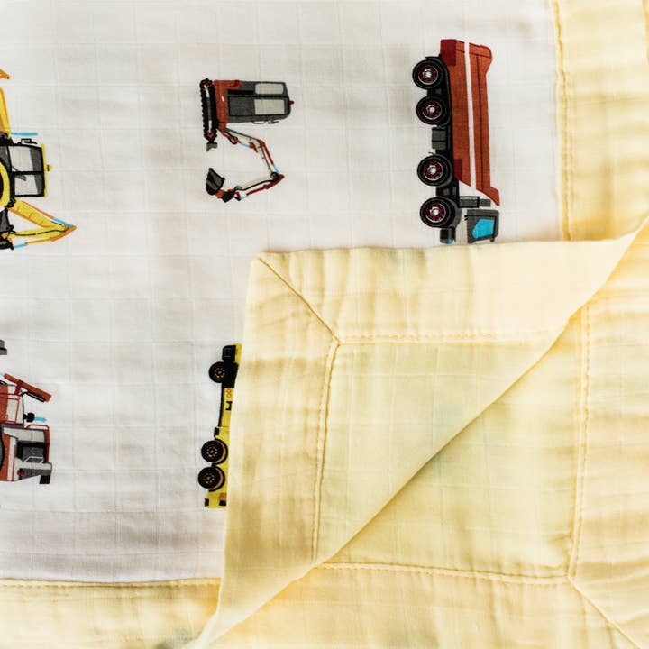 Digger Trucks - Mantas de 4 capas para venta al por mayor de Love Mom