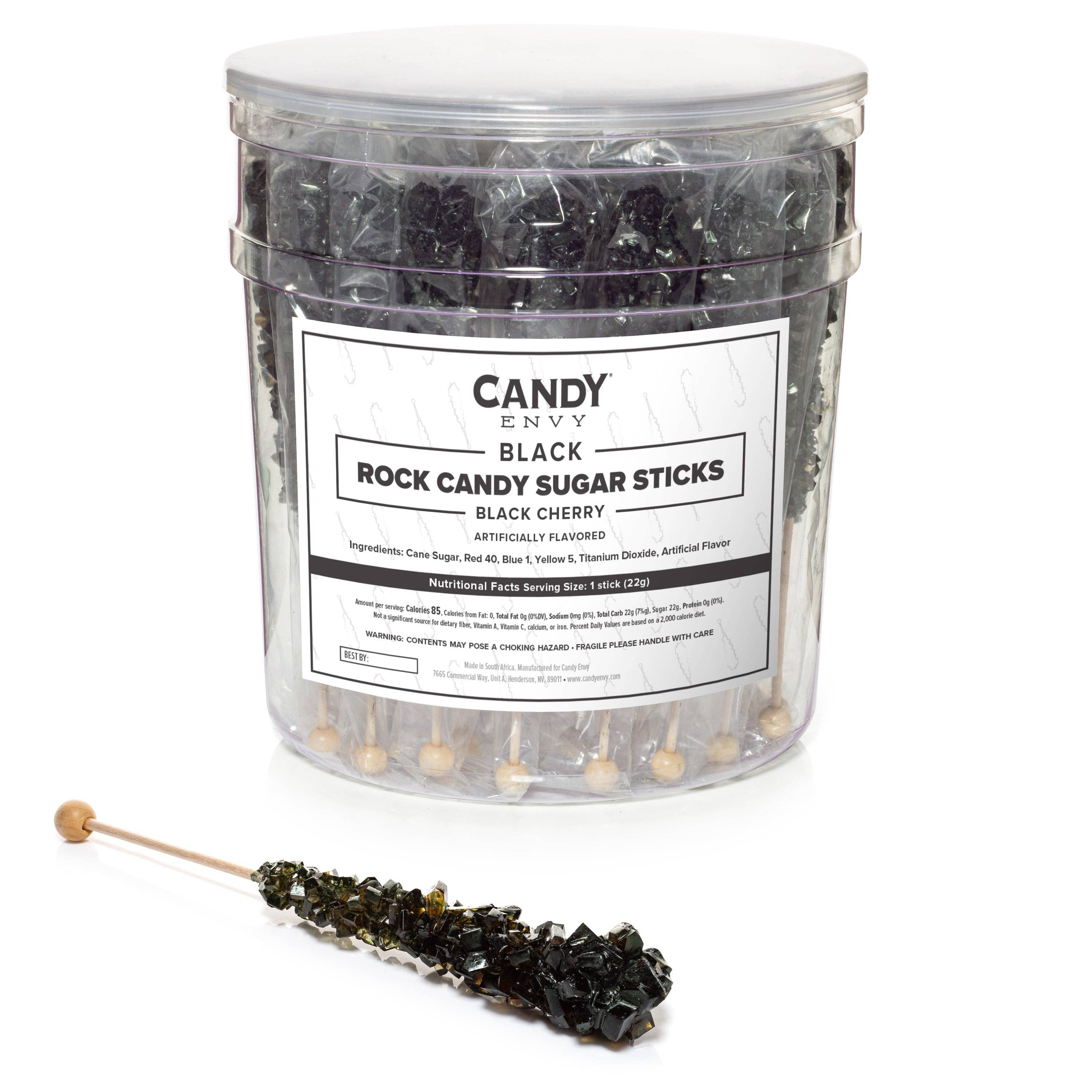 Candy Envy - Wholesale Hard Candy - Black Rock Candy Sugar Sticks - Black Cherry Flavor7