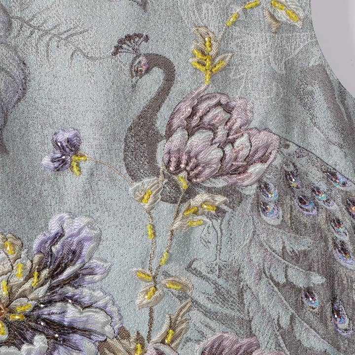 Productseeker - Wholesale Dress - Women's - DR940Y 2025 Elegant Beaded Jacquard Sleeveless A-Line Dress9