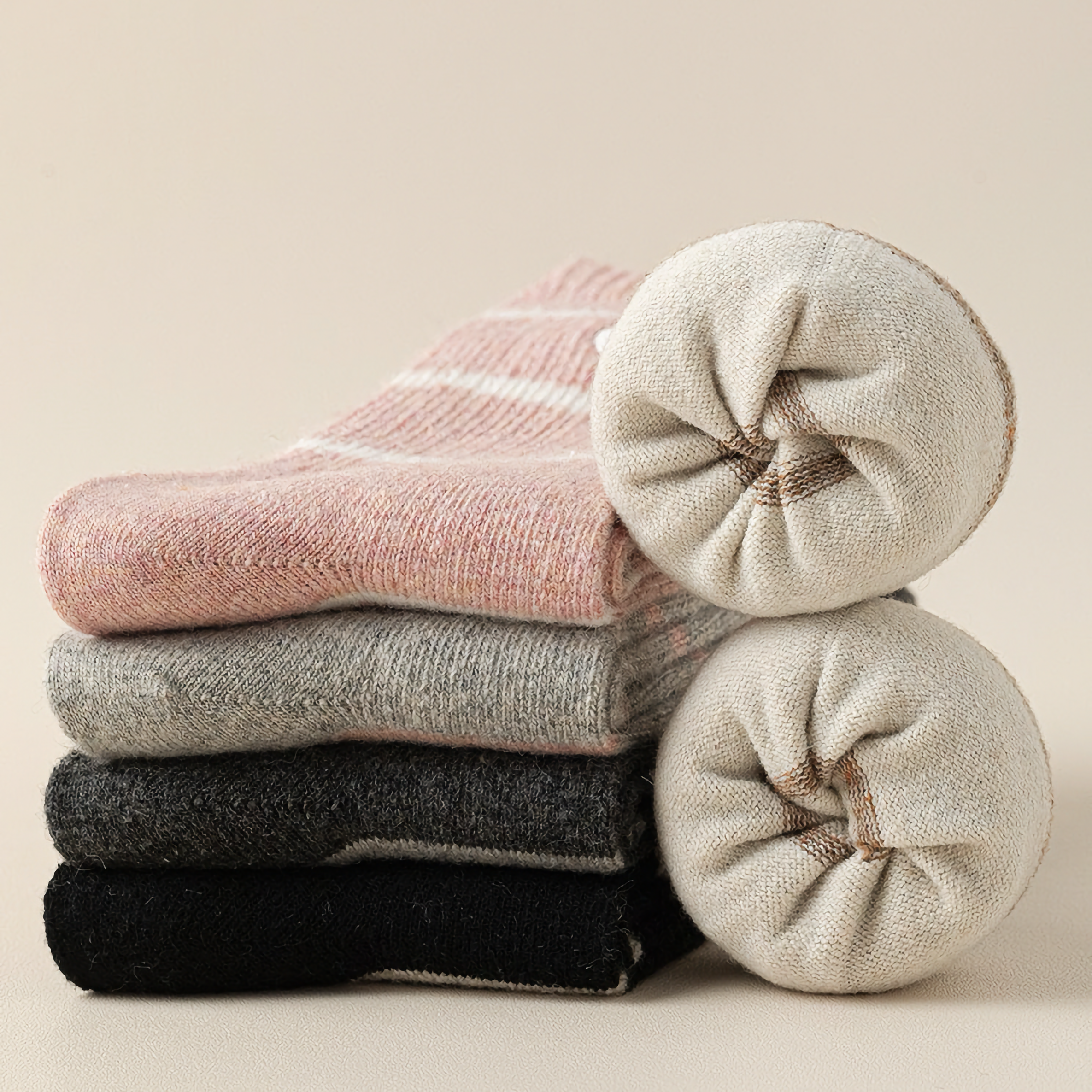 Happy Knits – Engroshandel Strømper - Dame – Uldstrømper til kvinder - retro, hjertebroderi, varme og hyggelige10