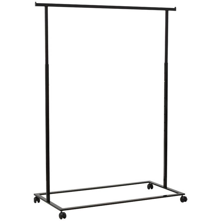 Specialty Store Services - Wholesale Free Standing Shelf - Black 48in Single Sided Hangrail Rack1