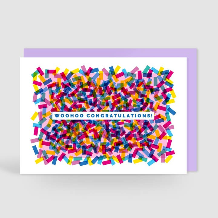 Woohoo Congratulations! Card for wholesale by Jane Katherine Houghton Designs