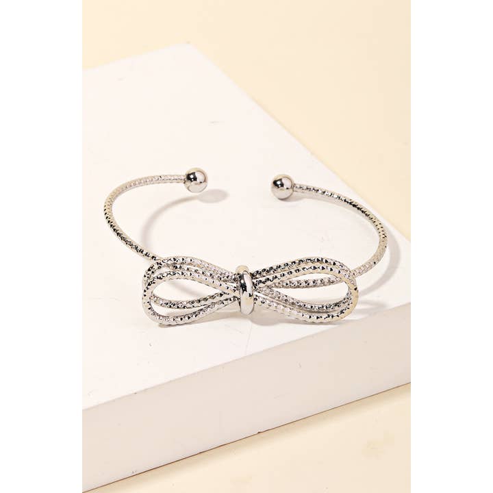 Anarchy Street - Wholesale Cuff Bracelet - Metallic Bow Knot Cuff Bracelet