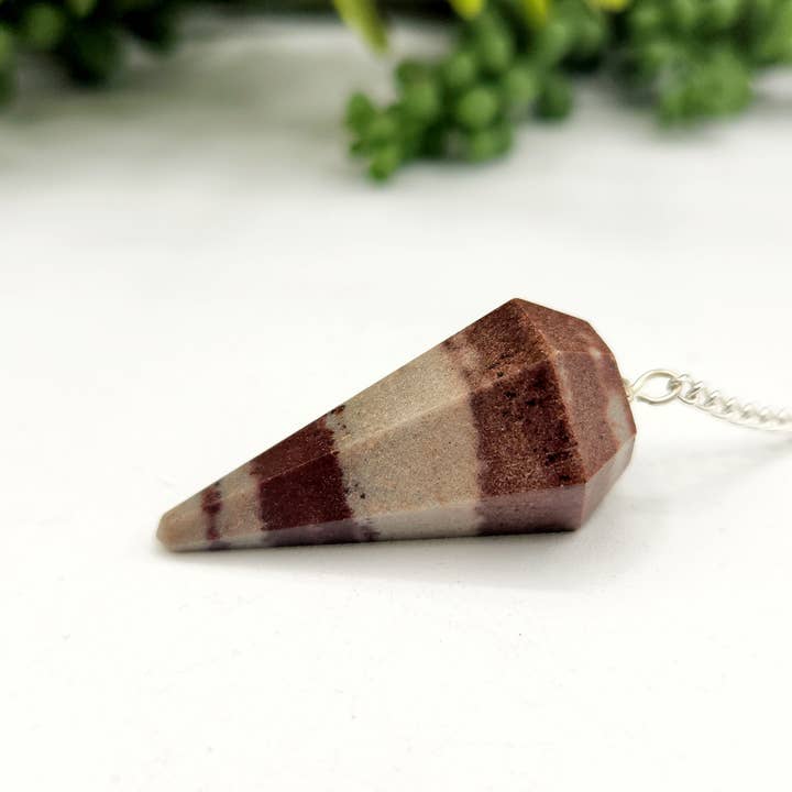 Meraki Gemstones - Wholesale Spiritual Stone/Crystal - Shiva Lingham Pendulum w/Silver Plated Chain & Clear Quartz3