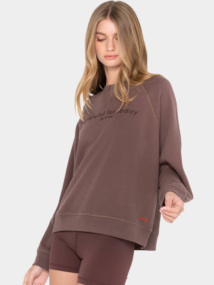 Peace Love World - Wholesale Sweatshirt - Women's - Core Crewneck Sweatshirt2