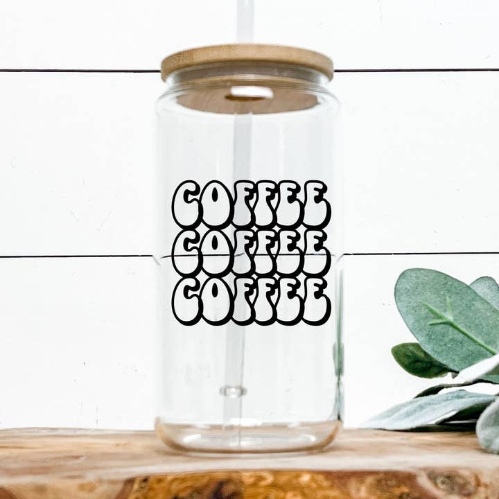 Iced Coffee Glass Tumbler for wholesale by 34Designed