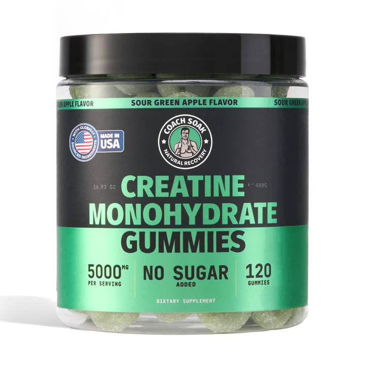Creatine Monohydrate Gummies : Sour Apple Flavor for wholesale by Coach Soak