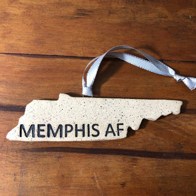Ceramic Ornament - Tennessee - Memphis AF for wholesale by Combustion Ceramics