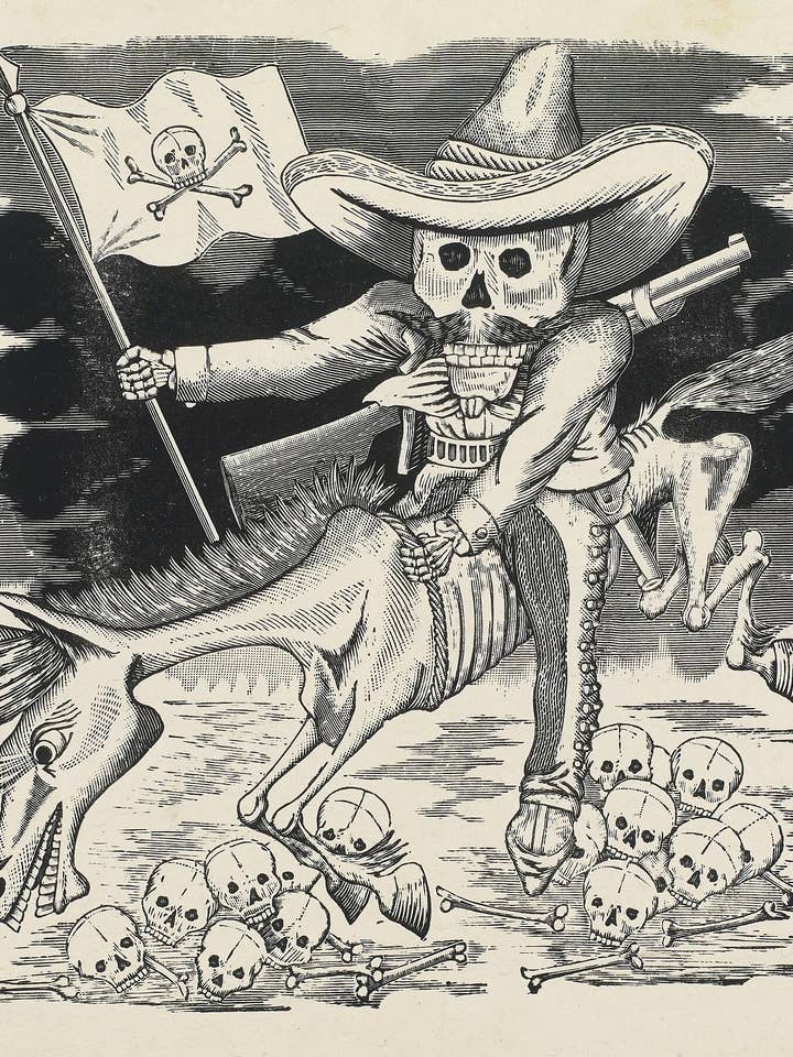 La Gran Calavera de Emiliano Zapata - José Guadalupe Posada - c. 1911-1916 for wholesale by Flashback Shop