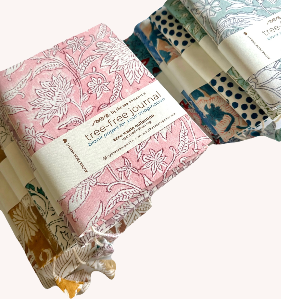 By The Sea Organics – Großhandel Tagebuch – BAUMWOLL-JOURNAL REGENBOGEN-KOLLEKTION - 6"x 8"2