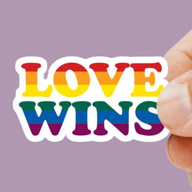 Love Wins Vinyl Waterproof Sticker Kindness Sticker for wholesale by Tina's Stickers