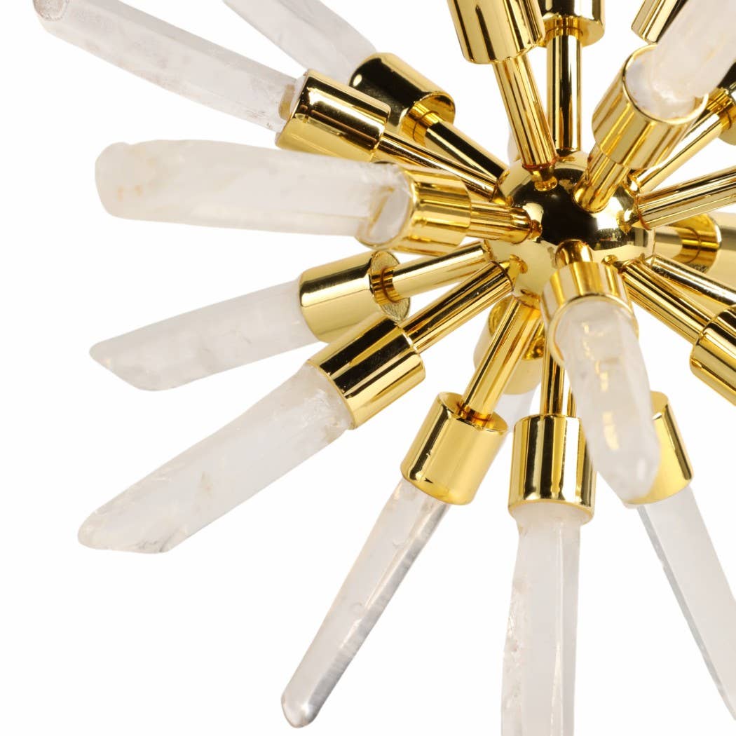 Sagebrook Home - Wholesale Decorative Tabletop Object - Metal Glass Small Crystal Starburst Statuary - Gold, 8 in.11