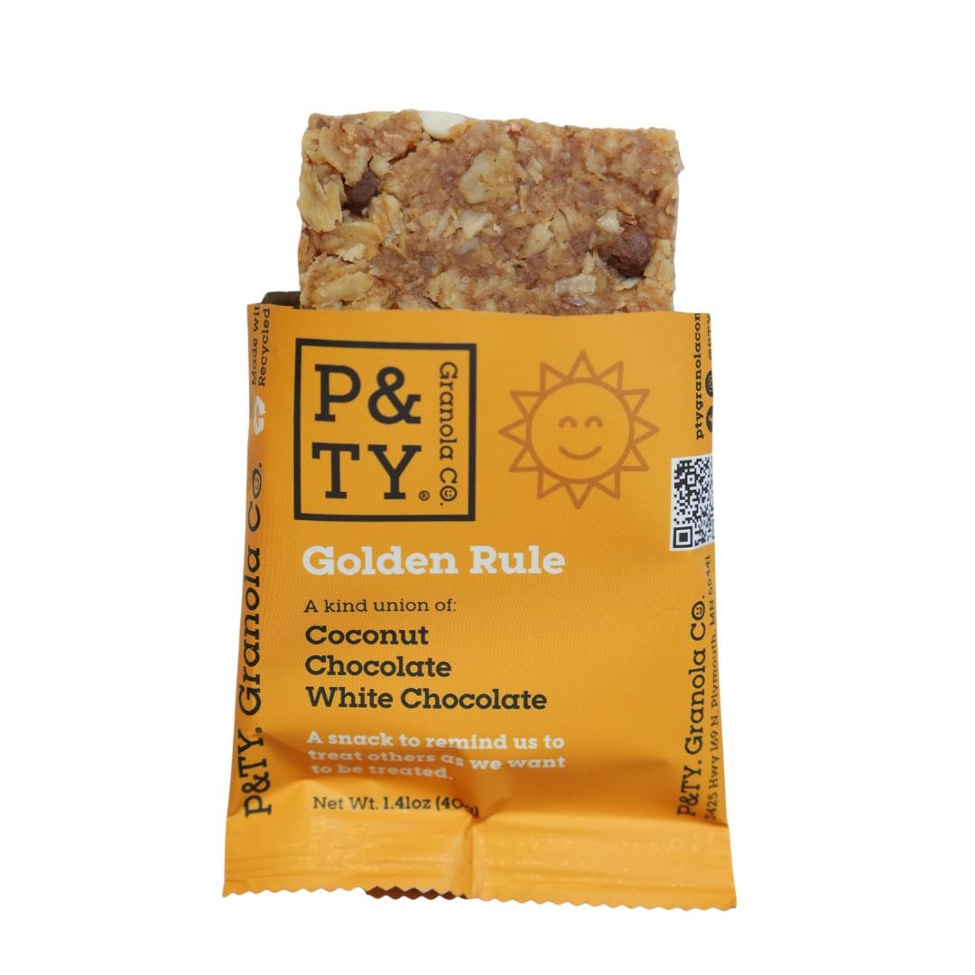P&TY Granola Co. - Wholesale Snack Bar - Golden Rule Granola Bar: White Chocolate, Chocolate, Coconut1