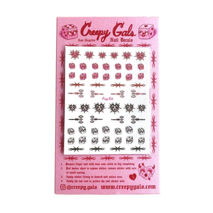 Creepy Gals – wholesale Nagelkonst/dekaler – Bimbo och Goth Besties nageldekal klistermärken