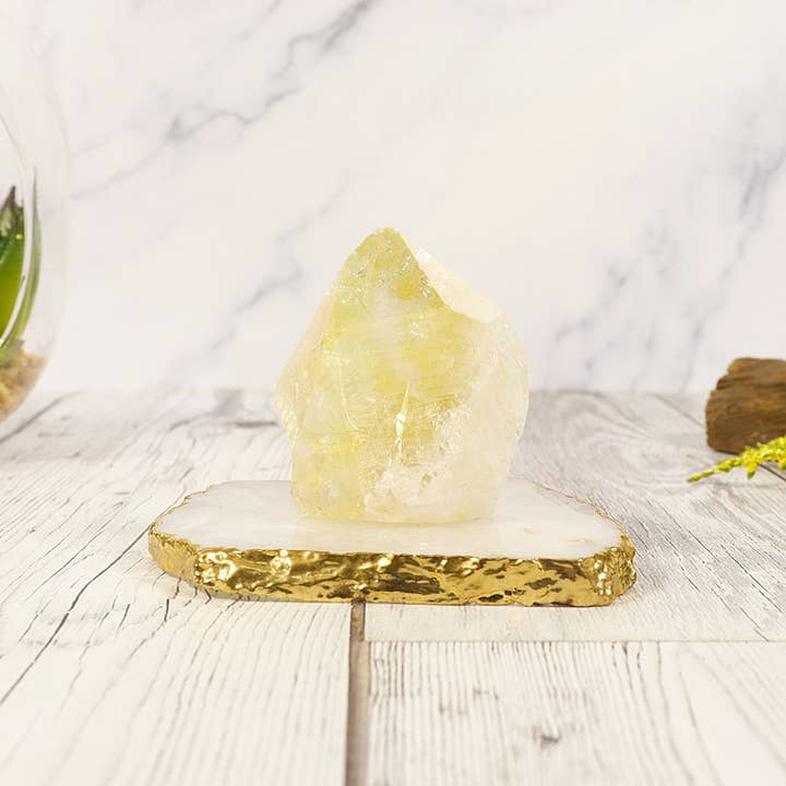 Natures Artifacts Inc - Wholesale Spiritual Stone/Crystal - Angel Aura Citrine Point Base Cut