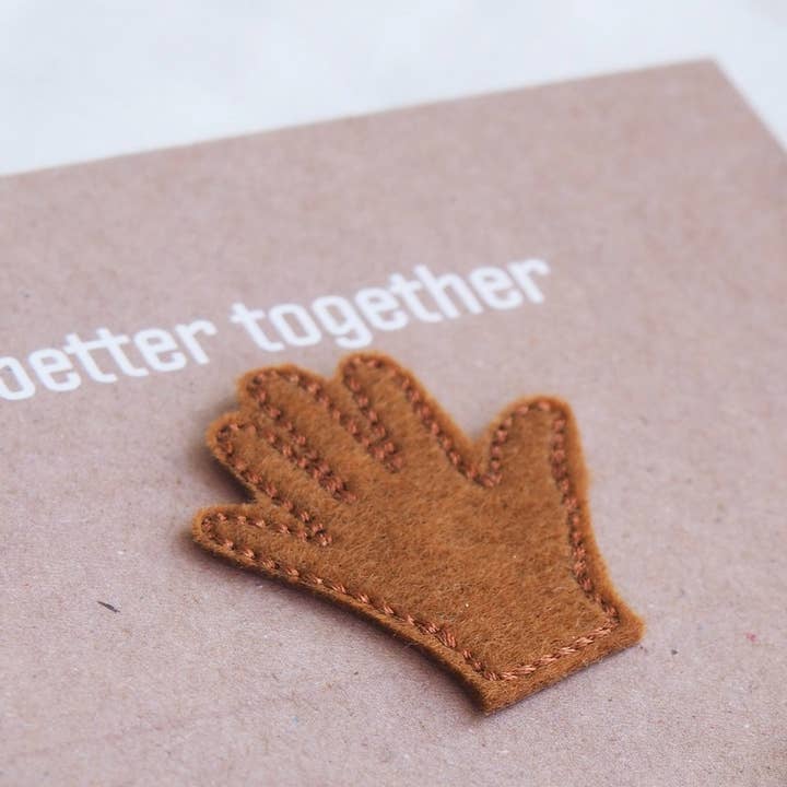 HAND Patch zum Aufbügeln, Dunkelbraun für den Großhandel von hej Tilly