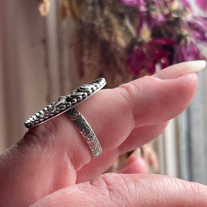 Lady & The Moon Sterling Silver Ring for wholesale by The Dwelling Gem