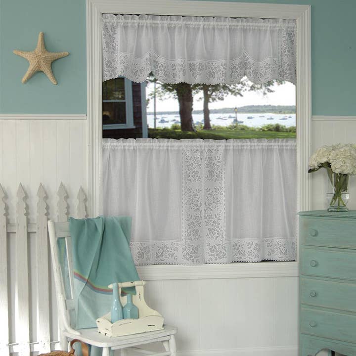 Heritage Lace - Wholesale Valance - Sonata 60x16 White Lace Valance Curtain