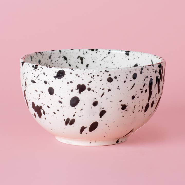 Alfar Tierra Cocida - Wholesale Bowl - Ceramic breakfast bowl Ø14 cm/Black and white GALAXIA