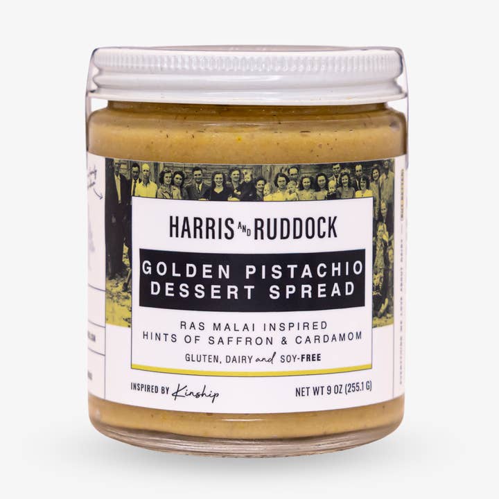 Golden Pistachio Dessert Spread - 9 oz for wholesale by Harris and Ruddock
