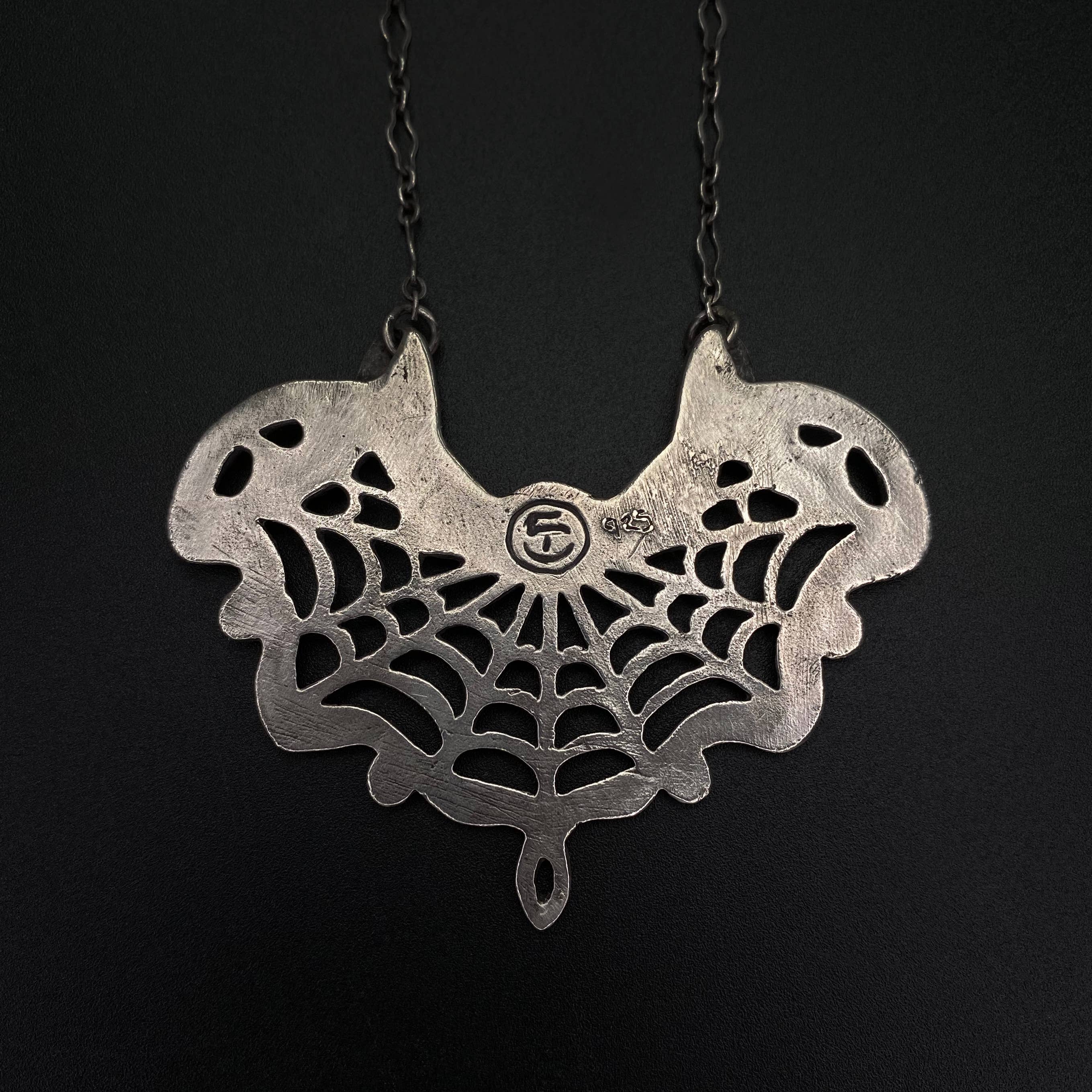Miyu Decay - Wholesale Pendant/Charm Necklace - Medusa's Lace Brass Necklace in Brass and Sterling2