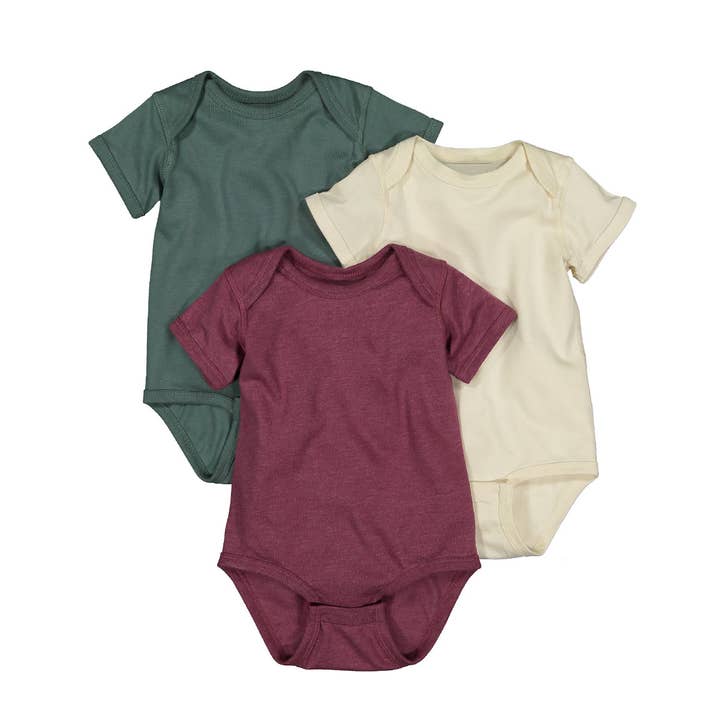 Rabbit Skins Baby Bodysuit 3-Pack- Yuletide for wholesale by Rabbit Skins