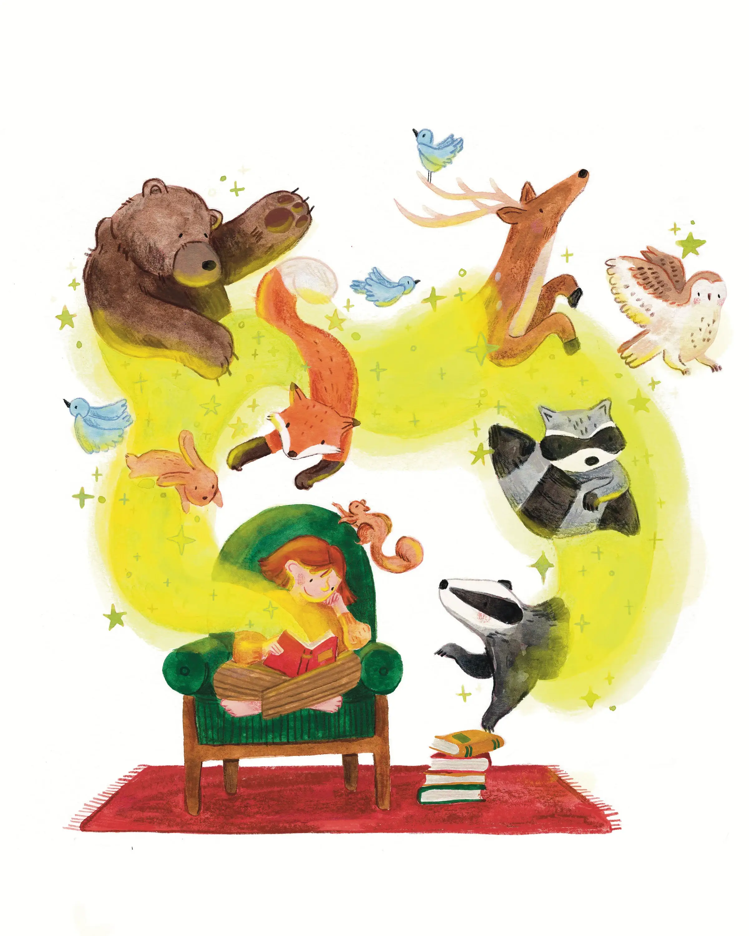 Leah Bees Creations - Wholesale Art Print - The Magic of reading — Art Print1