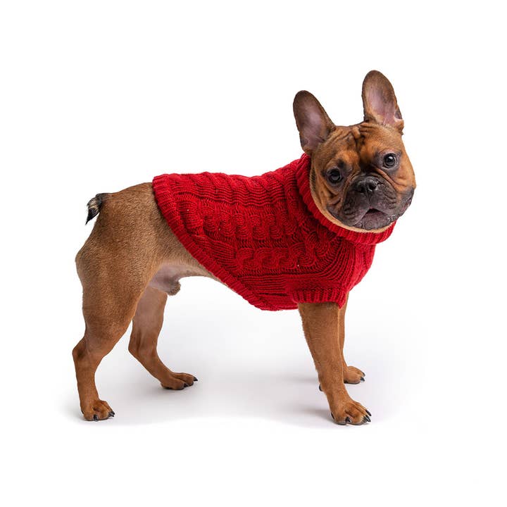 GF Pet - Wholesale Pet Sweater - Dog - GF Pet Chalet Dog Sweater - Red1