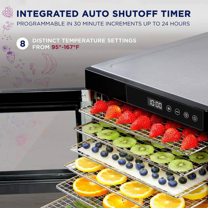 Ivation - Wholesale Kitchen Appliance - Stainless Steel Food Dehydrator