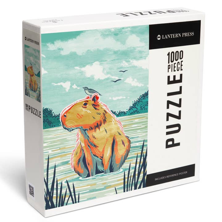 1000 PIECE PUZZLE Graphic Pastel, Capybara for wholesale by Lantern Press