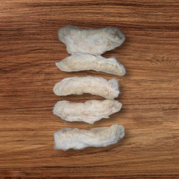 Rocky's Famous Treats - Wholesale Pet Treats - Dog - Rabbit Feet Dog Chews
